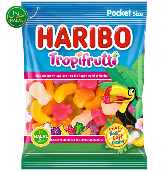 HARIBO - Tropifrutti Pocket Size HALAL 100g